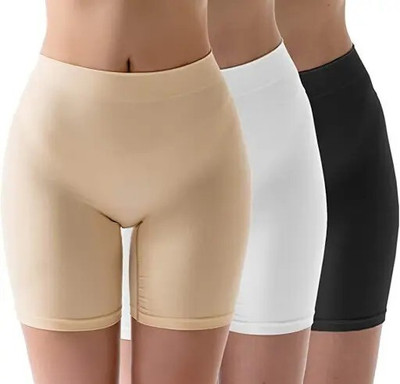 BODYMUSE Solid Women White, Beige, Black Gym Shorts