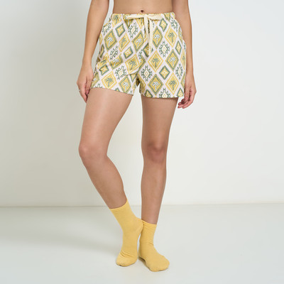 Dreamz by Pantaloons Printed Women White Basic Shorts