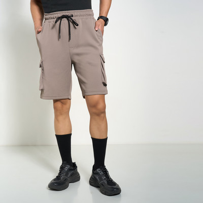 Ajile By Pantaloons Solid Men Brown Basic Shorts
