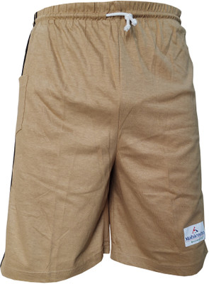 adibaba Solid Men Beige Bermuda Shorts