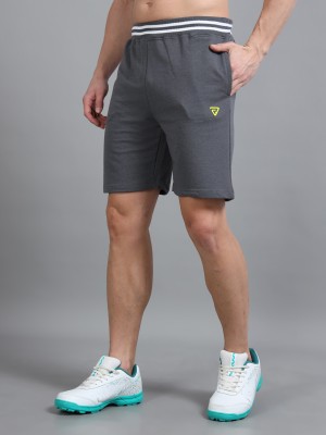 RUNSTARS Striped Men Dark Grey Casual Shorts