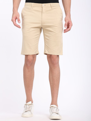 INDIAN TERRAIN Solid Men Yellow Casual Shorts