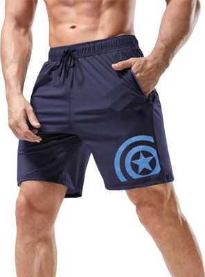 Newapparels Solid Men Blue Casual Shorts
