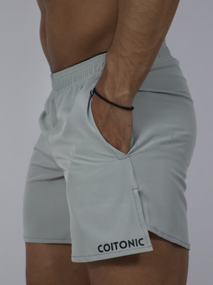 COITONIC Solid Men Grey Gym Shorts