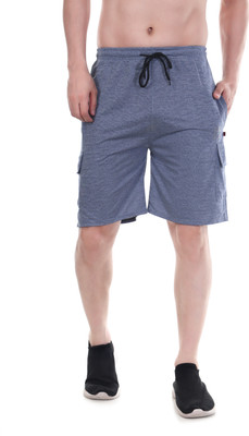 NAVII CLOTHING Solid Men Light Blue Casual Shorts