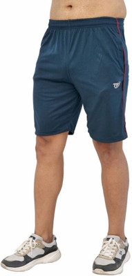 Texfro Solid Men Reversible Dark Blue Casual Shorts