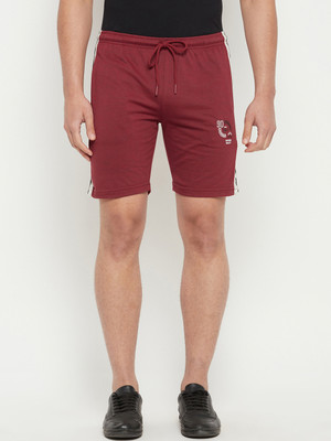 DUKE Solid Men Maroon Regular Shorts