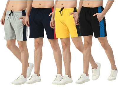 Indestar Solid Men Multicolor Bermuda Shorts