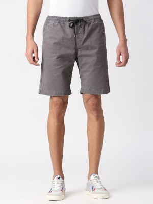 Pepe Jeans Solid Men Grey Casual Shorts