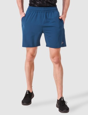 Fitinc Solid Men Blue Sports Shorts