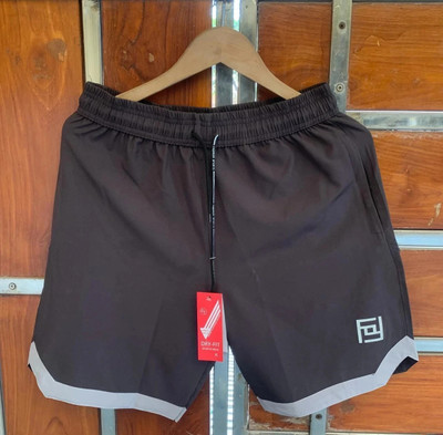 FitInOutFit Self Design Men Grey Running Shorts