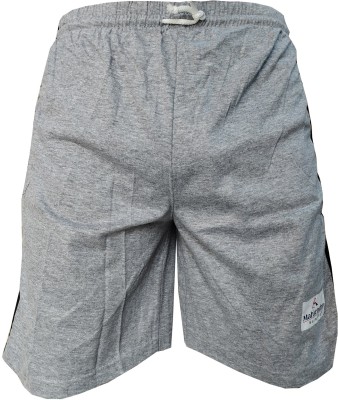 adibaba Solid Men Silver Bermuda Shorts