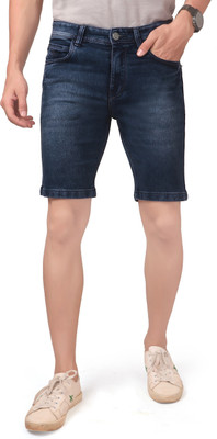 TCI Dyed/Washed Men Blue Denim Shorts