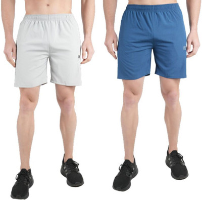 KWINGS Solid Men Grey, Blue Sports Shorts