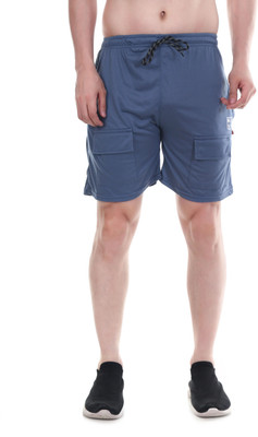 NAVII CLOTHING Solid Men Light Blue Casual Shorts