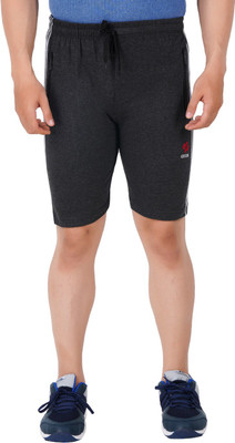 Guide Solid Men Black Bermuda Shorts