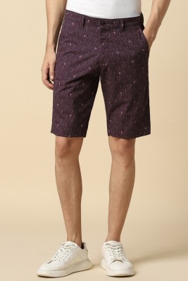 Allen Solly Printed Men Maroon Regular Shorts