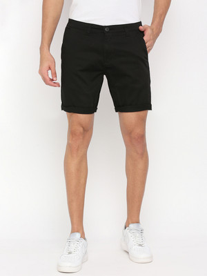 bEEVEE Solid Men Black Casual Shorts