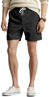 Rajovati Solid Men Black Casual Shorts