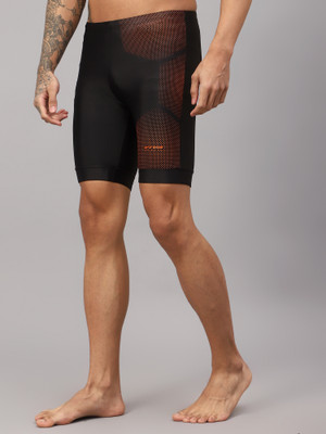 VIVA SWIMMING Printed Men Black Board/Swim Shorts