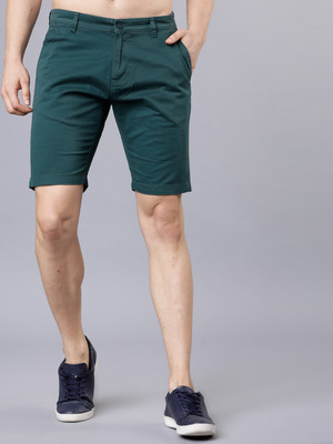 HIGHLANDER Solid Men Green Chino Shorts