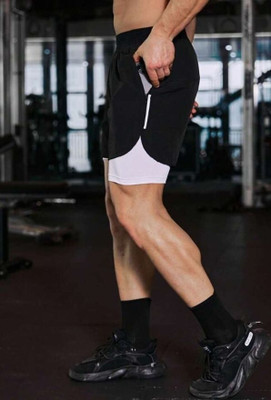 Culish Trend Solid Men White Sports Shorts