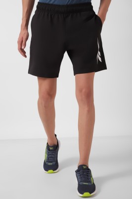 REEBOK Solid Men Black Basic Shorts