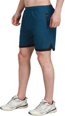 unbeatable Solid Men Blue Regular Shorts