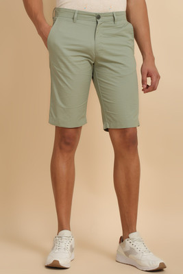 Allen Solly Solid Men Green Regular Shorts