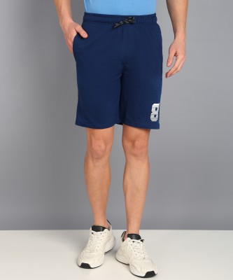 XFOX Graphic Print Men Dark Blue Casual Shorts