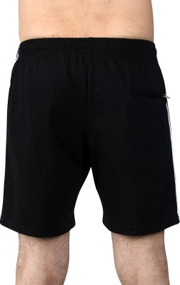 TRIZON Solid Men Black Basic Shorts