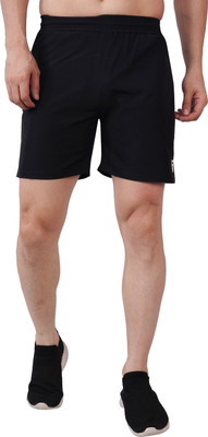 FITRIX7 Solid Men Black Cycling Shorts