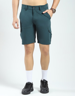 Rock.it Solid Men Blue Regular Shorts