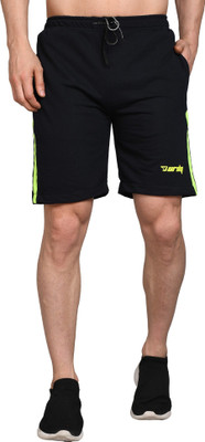 Burdy Solid Men Dark Blue Sports Shorts
