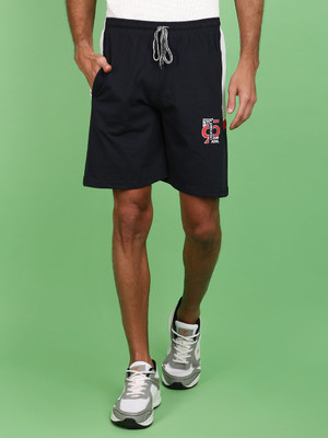 V-MART Color Block Men Blue, Blue Regular Shorts