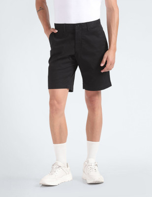 TOMMY HILFIGER Solid Men Black Casual Shorts