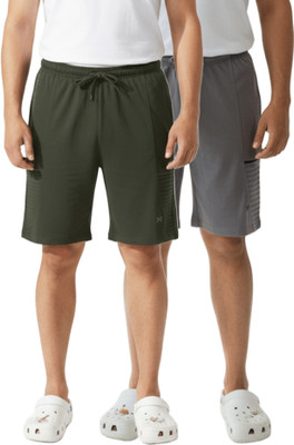 Force NXT Solid Men Multicolor Casual Shorts