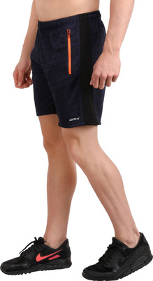 WMX Solid Men Dark Blue Basic Shorts