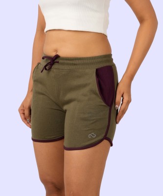 SKYKNIT Solid Women Light Green Hotpants