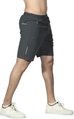 PS Veesha Self Design Men Grey Casual Shorts