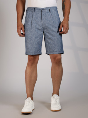 Thomas Scott Solid Men Blue Chino Shorts