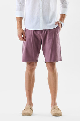 Snitch Solid Men Pink Casual Shorts