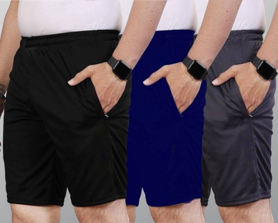 SITIZ Solid Men Multicolor Regular Shorts