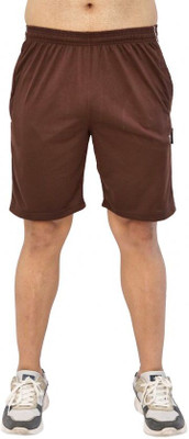 Tf Tex-fro Solid Men Brown Regular Shorts