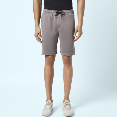 Ajile By Pantaloons Solid Men Grey Basic Shorts