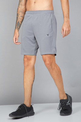TECHNOSPORT Solid Men Grey Sports Shorts