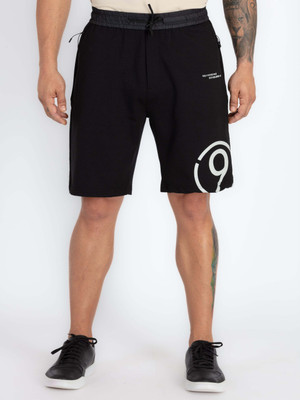 Status Quo Solid Men Black Casual Shorts