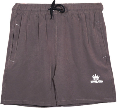 RIWEARA Solid Men Black Casual Shorts