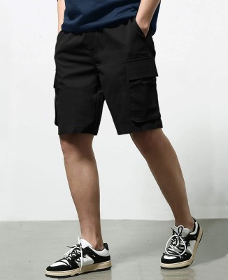 BEING WANTED Solid Men Black Basic Shorts, Cargo Shorts, Gym Shorts, Regular Shorts, Running Shorts, Sports Shorts