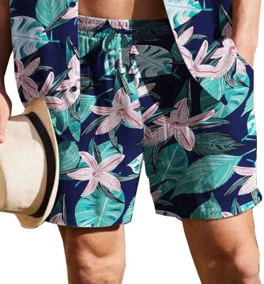 Leriya Fashion Geometric Print Men Multicolor Regular Shorts
